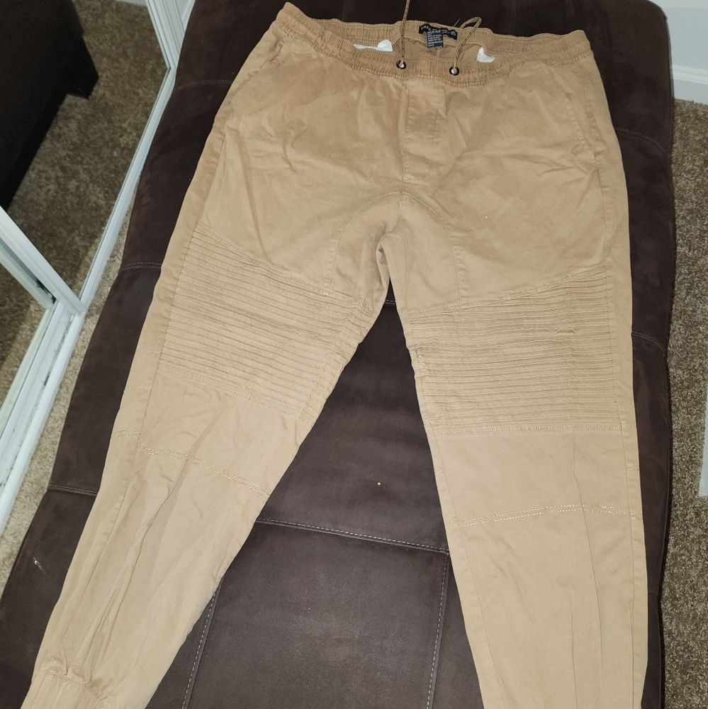 Mens Free Planet Tan Cotton Jogger sz 2x